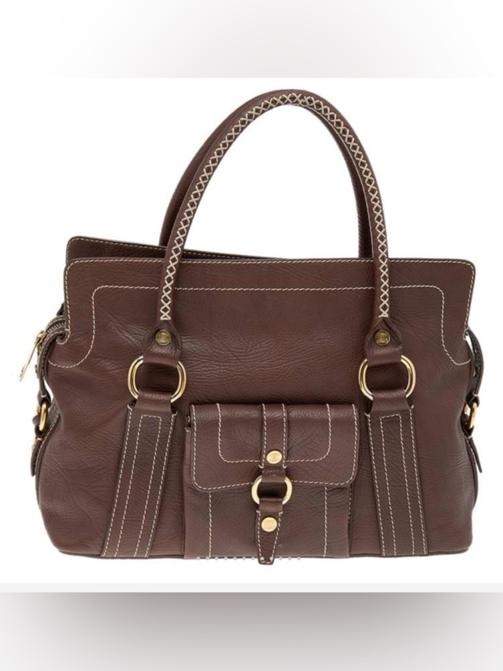 CELINE Boogie Brown Leather Bag